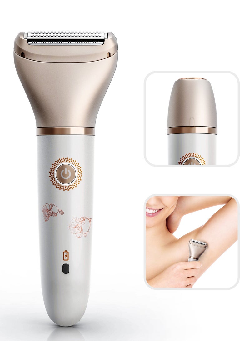 Electric Razor for Women, Wet and Dry Painless Epilator 2-in-1 Ladies Shaver with USB Charging Suitable for Face Legs Underarms and Bikini Trimmer - Image 2